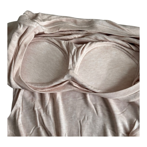 DoggyQin Lyocell Wool Long Sleeve Top w/ Built-In Cups Nude Pink S - Picture 6 of 10